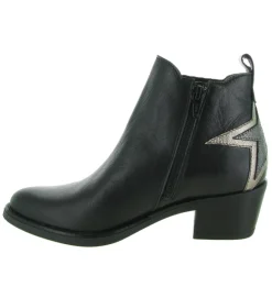 bottines et boots - Santiag - femme - Cuir - Noir - Minka design