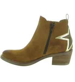 bottines et boots - Santiag - femme - Cuir - Camel - Minka design