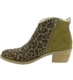 bottines et boots - Santiag - femme - Nubuck - Léopard - Minka design