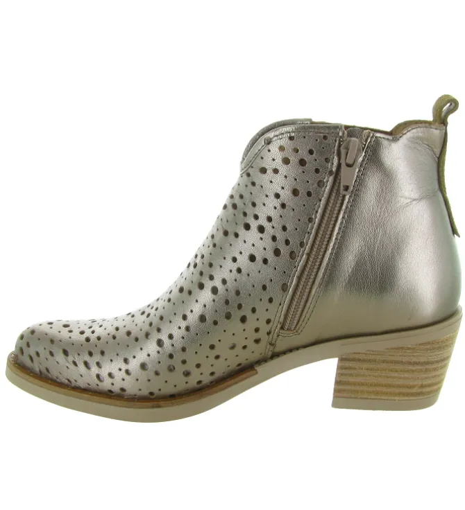 bottines et boots - Santiag - femme - Cuir - Bronze - Minka design