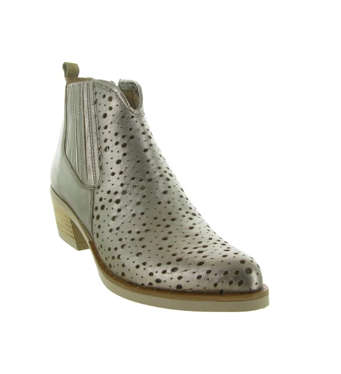 bottines et boots - Santiag - femme - Cuir - Bronze - Minka design