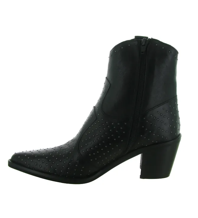 bottines et boots - Santiag - femme - Cuir - Noir - Emanuele crasto