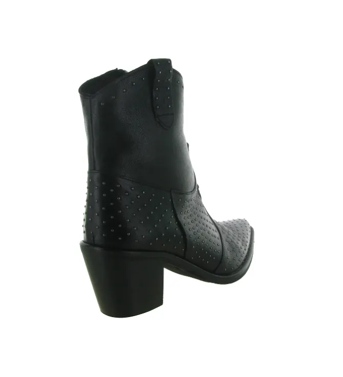 bottines et boots - Santiag - femme - Cuir - Noir - Emanuele crasto