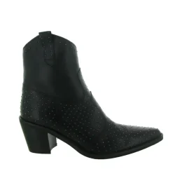 bottines et boots - Santiag - femme - Cuir - Noir - Emanuele crasto
