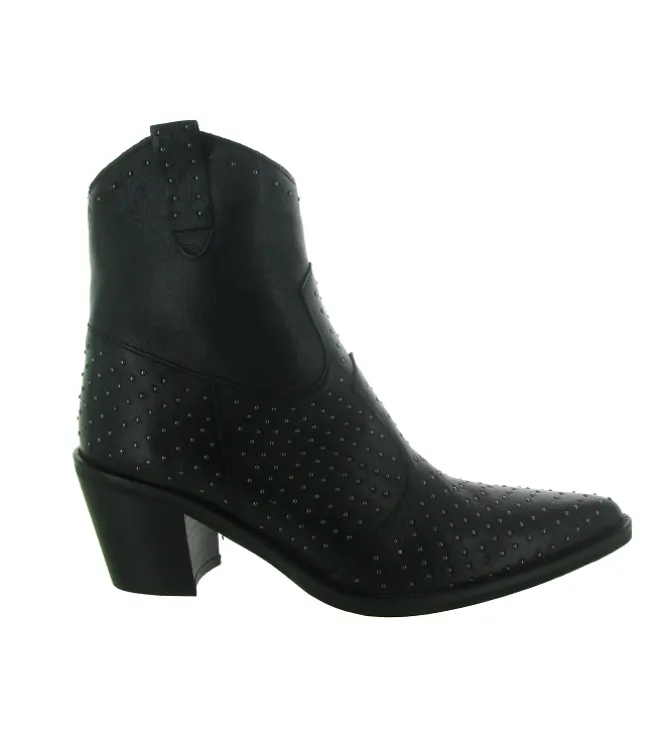 bottines et boots - Santiag - femme - Cuir - Noir - Emanuele crasto