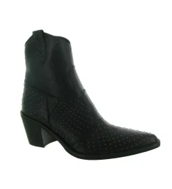 bottines et boots - Santiag - femme - Cuir - Noir - Emanuele crasto