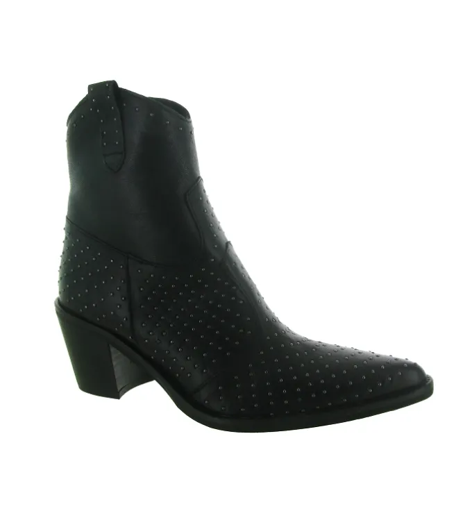 bottines et boots - Santiag - femme - Cuir - Noir - Emanuele crasto