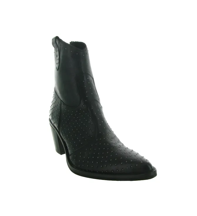 bottines et boots - Santiag - femme - Cuir - Noir - Emanuele crasto