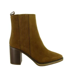 bottines et boots - Santiag - femme - Nubuck - Marron - Alpe