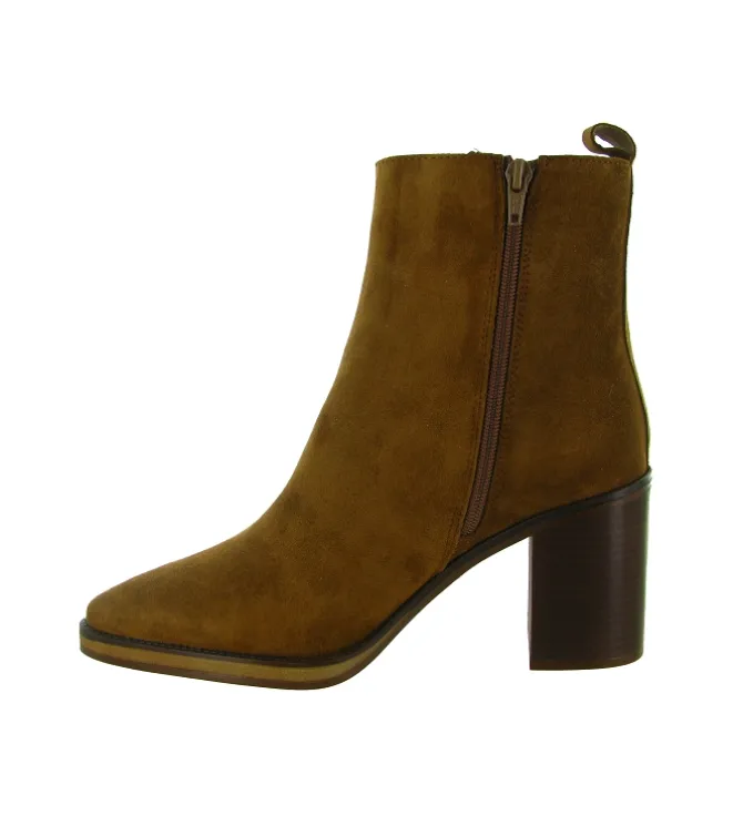 bottines et boots - Santiag - femme - Nubuck - Marron - Alpe