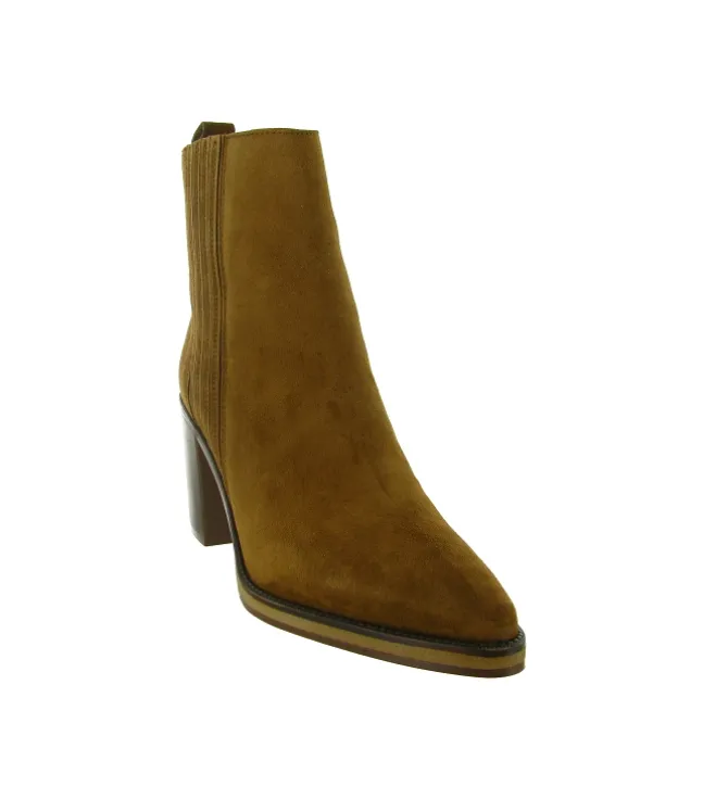bottines et boots - Santiag - femme - Nubuck - Marron - Alpe