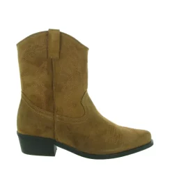bottines et boots - Santiag - femme - Nubuck - Marron - Creator