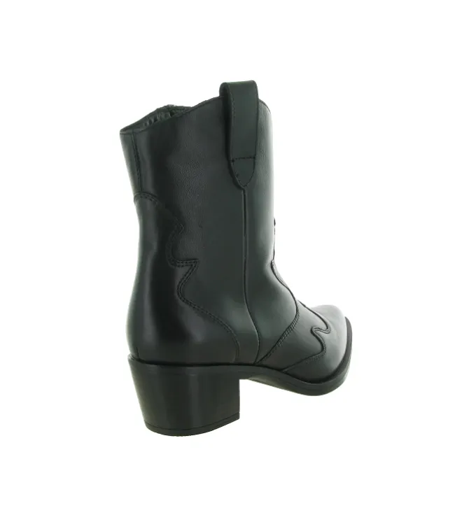 bottines et boots - Santiag - femme - Cuir - Noir - Unisa