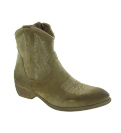 bottines et boots - Santiag - femme - Nubuck - Gris - Zoe