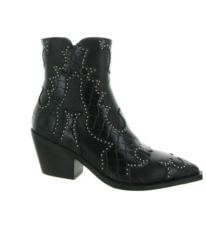 bottines et boots - Santiag - femme - Synthétique - Noir - Noa harmon