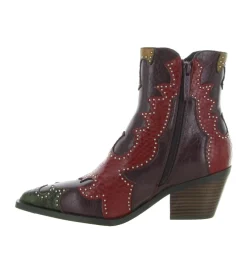 bottines et boots - Santiag - femme - Synthétique - Bordeaux - Noa harmon