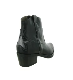 bottines et boots - Santiag - femme - Cuir - Noir - Minka design