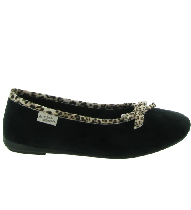 chaussons et pantoufles - Ballerines - femme - Synthétique - Noir - La maison de l espadrille