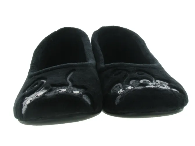 chaussons et pantoufles - Ballerines - femme - Synthétique - Noir - La maison de l espadrille