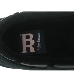 chaussons et pantoufles - Ballerines - femme - Toile - Noir - Ruby brown