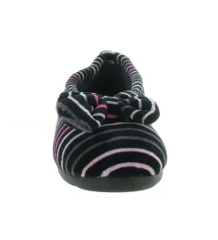 chaussons et pantoufles - Ballerines - femme - Toile - Noir - Isotoner