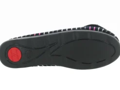chaussons et pantoufles - Ballerines - femme - Toile - Noir - Isotoner
