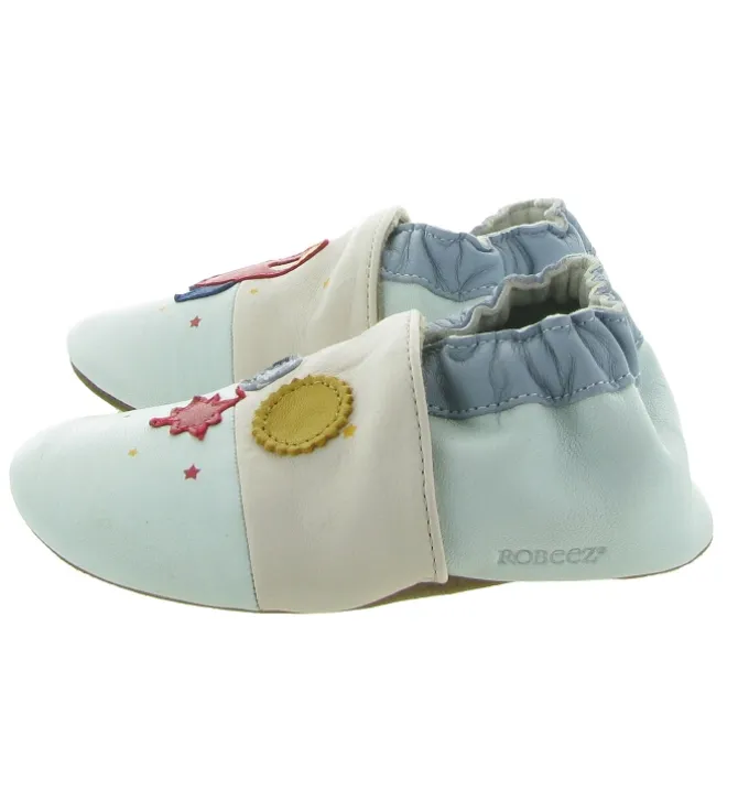 chaussons et pantoufles - - bebe garcon - Cuir - Bleu - Robeez