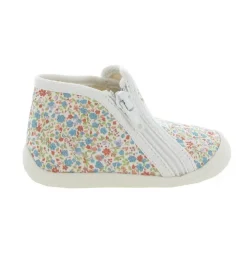 chaussons et pantoufles - - bebe fille - Toile - Fleurs - Bellamy