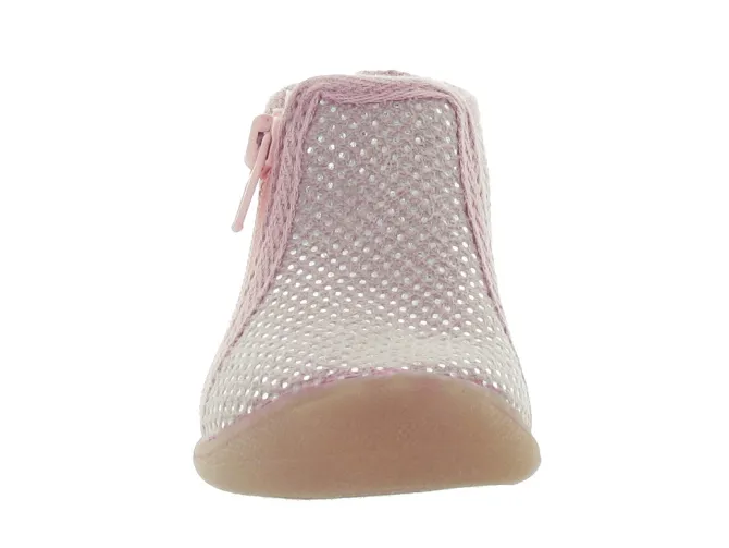 chaussons et pantoufles - - bebe fille - Toile - Rose - Bellamy