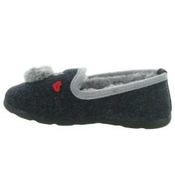 chaussons et pantoufles - Charentaise - femme - Toile - Anthracite - Isotoner