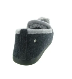 chaussons et pantoufles - Charentaise - femme - Toile - Anthracite - Isotoner