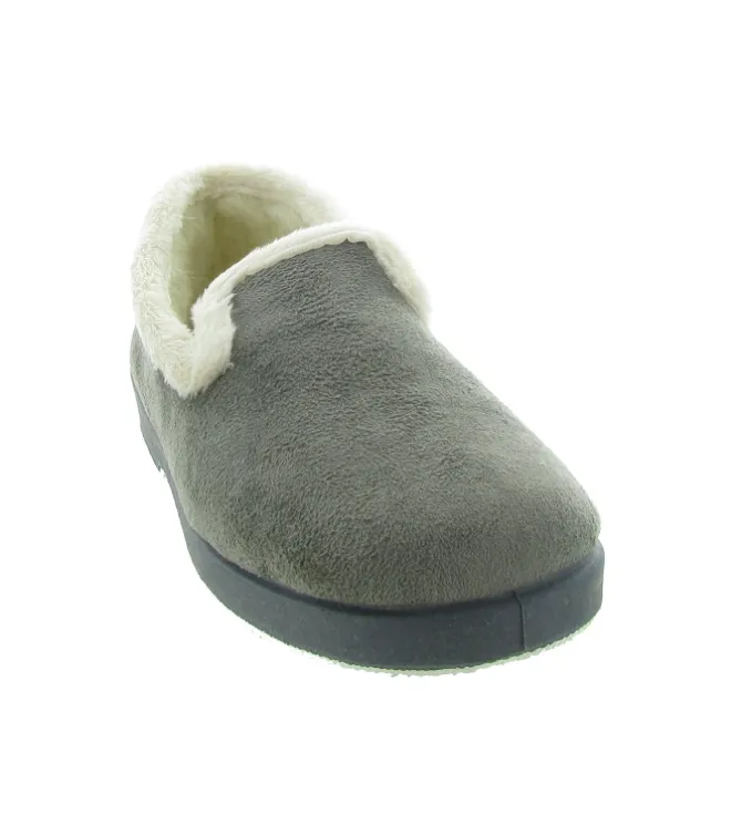chaussons et pantoufles - Charentaise - femme - Synthétique - Anthracite - La maison de l espadrille