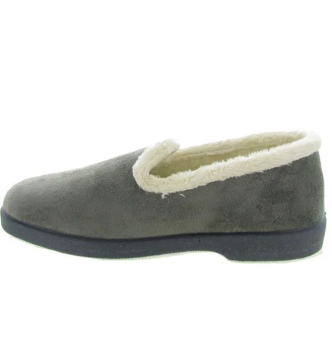 chaussons et pantoufles - Charentaise - femme - Synthétique - Anthracite - La maison de l espadrille