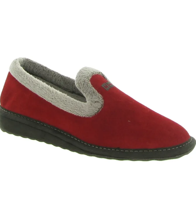 chaussons et pantoufles - Charentaise - femme - Synthétique - Rouge - Nordikas