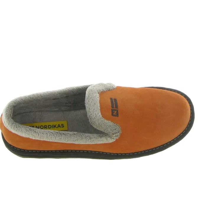 chaussons et pantoufles - Charentaise - femme - Synthétique - Orange - Nordikas