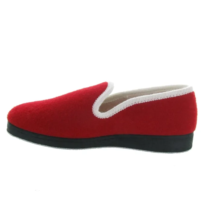 chaussons et pantoufles - Charentaise - femme - Synthétique - Rouge - Semelflex
