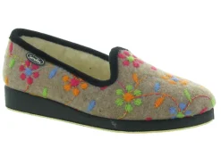 chaussons et pantoufles - Charentaise - femme - Synthétique - Fleurs - Semelflex