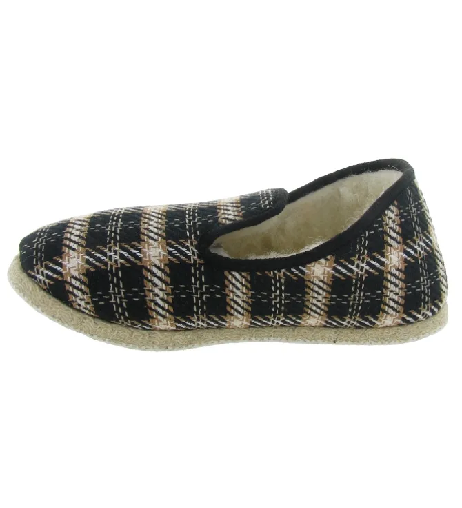 chaussons et pantoufles - Charentaise - femme - Textile - Beige - Rondinaud