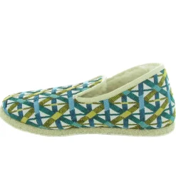 chaussons et pantoufles - Charentaise - femme - Textile - Bleu - Rondinaud