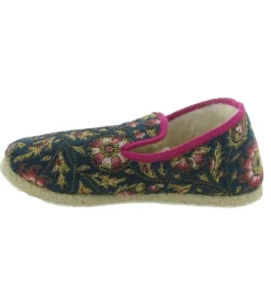 chaussons et pantoufles - Charentaise - femme - Textile - Bleu Marine - Rondinaud