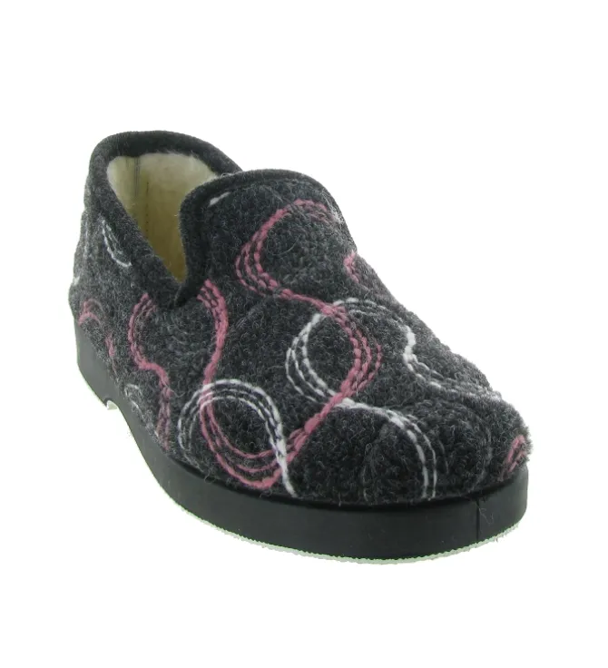 chaussons et pantoufles - Charentaise - femme - Synthétique - Noir - La maison de l espadrille