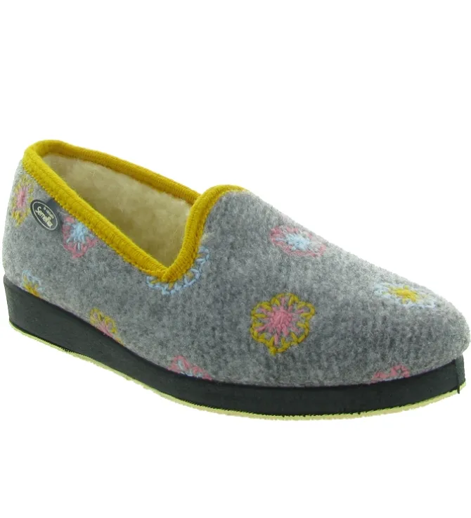 chaussons et pantoufles - Charentaise - femme - Synthétique - Gris - Semelflex