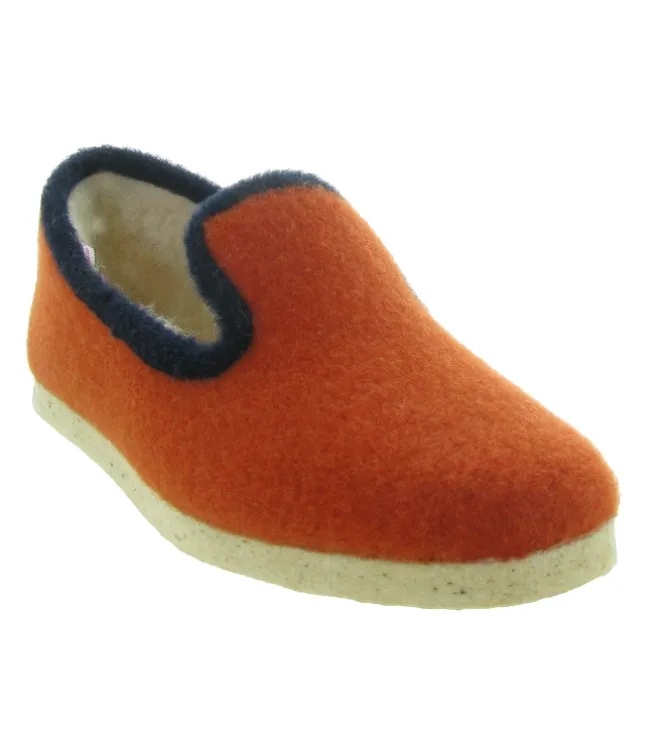 chaussons et pantoufles - Charentaise - femme - Synthétique - Orange - Chiceasy