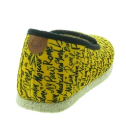 chaussons et pantoufles - Charentaise - femme - Synthétique - Jaune - Chausse mouton