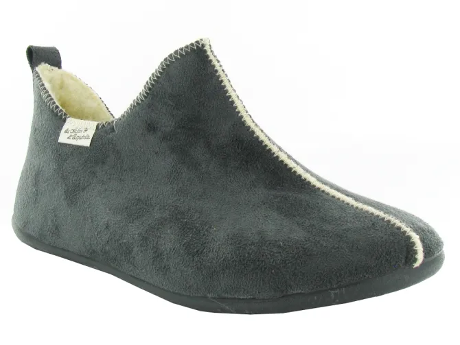 chaussons et pantoufles - Charentaise - femme - Synthétique - Gris - La maison de l espadrille