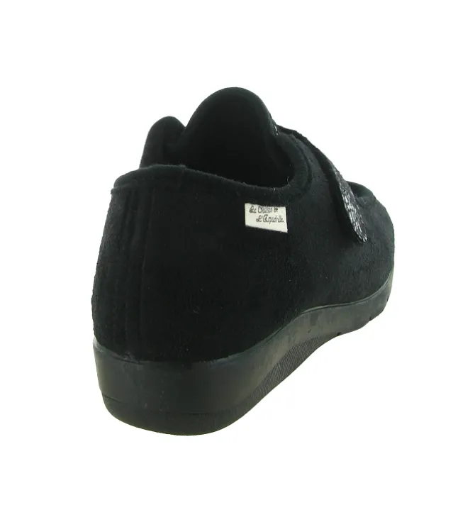 chaussons et pantoufles - Charentaise - femme - Synthétique - Noir - La maison de l espadrille