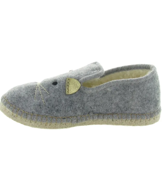 chaussons et pantoufles - Charentaise - femme - Synthétique - Gris - La maison de l espadrille