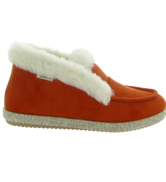 chaussons et pantoufles - Charentaise - femme - Synthétique - Orange - La maison de l espadrille