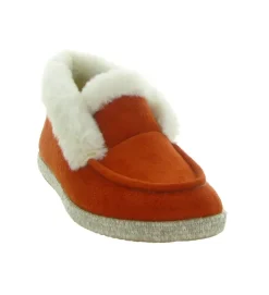 chaussons et pantoufles - Charentaise - femme - Synthétique - Orange - La maison de l espadrille