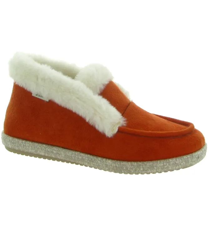 chaussons et pantoufles - Charentaise - femme - Synthétique - Orange - La maison de l espadrille